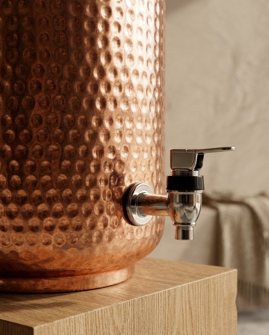Shivara Premium Hammered Pure Copper Water Dispenser 5 Litre