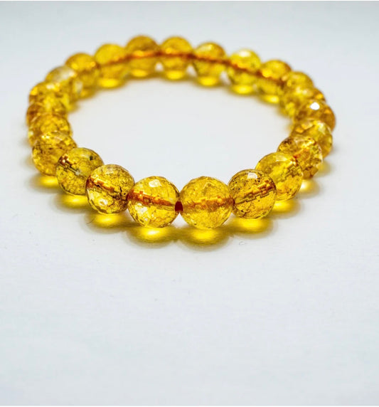 Citrine Crystal & 7 Mukhi Rudraksha Bracelet Combo | Natural Citrine, Rudraksha & Crystal Beads