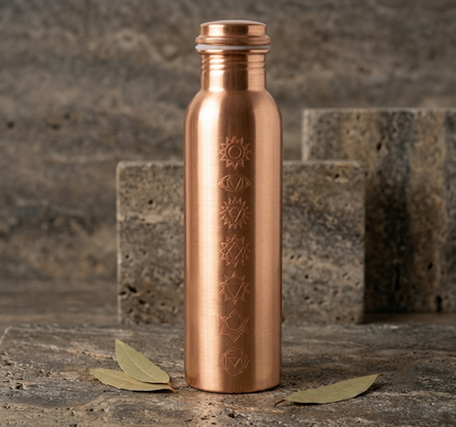 Shivara Premium 7 Chakra Pure Copper Water Bottle 1000 ml