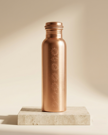 Shivara Premium 7 Chakra Pure Copper Water Bottle 1000 ml