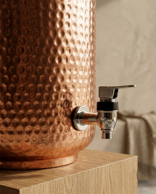 Shivara Premium Hammered Pure Copper Water Dispenser 5 Litre