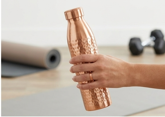 Shivara Premium Doctor Hammered Copper Water Bottle 1000 ml