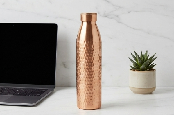 Shivara Premium Doctor Hammered Copper Water Bottle 1000 ml